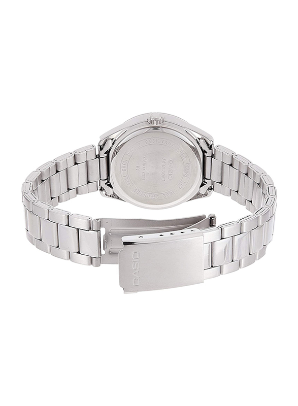 Casio Analog Watch for Women with Stainless Steel Band, Water Resistance, LTP-1302D-1A2VDF, Silver-Black