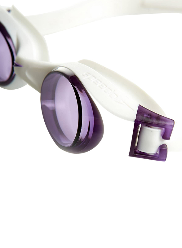Speedo Rapide Swimming Goggles, Purple/White