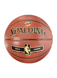 Spalding NBA Gold Series Basket Ball, Size 7, Orange