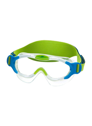 Speedo Sea Squad Mask Swimming Goggles, 8087638029, Sport Blue/Hydro Green