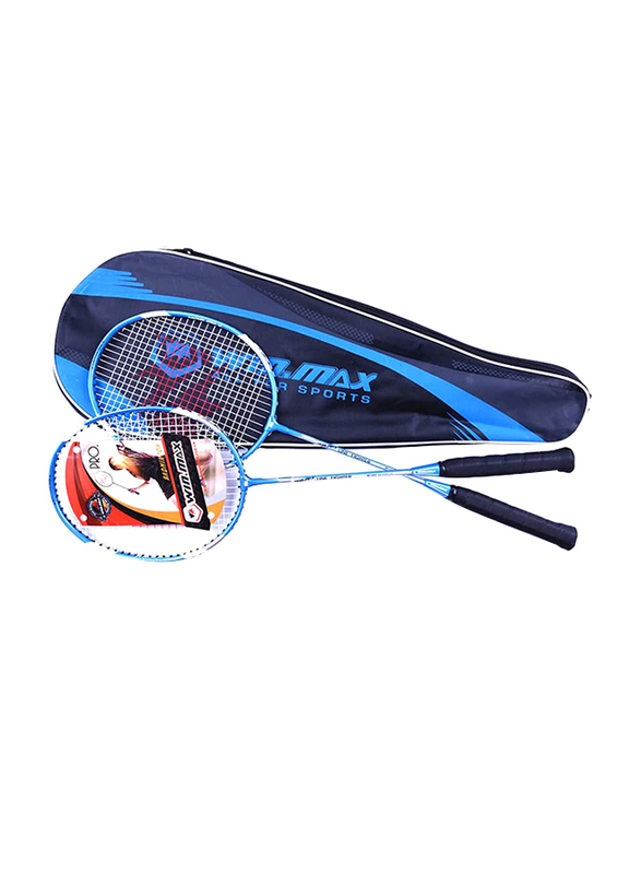 Winmax Steel Badminton Racket Set, 20 x 24.5 cm, 2-Piece, Multicolour