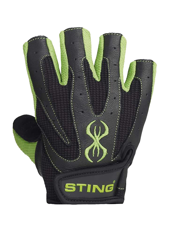 Sting Atomic Weight Lifting Gloves, Medium, Green/Black