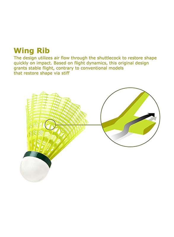 Yonex 600 Mavis Nylon Shuttlecock, Yellow