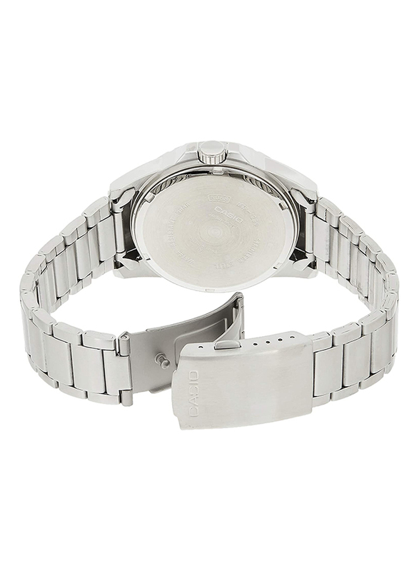Casio Analog Watch for Men with Stainless Steel Band, Water Resistance, MTP-1290D-1A1VDF, Silver-Black