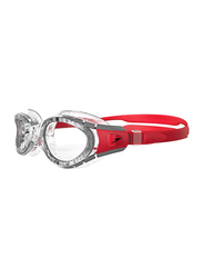 Speedo Futura Biofuse Flexiseal Swimming Goggle Unisex, Red/Clear