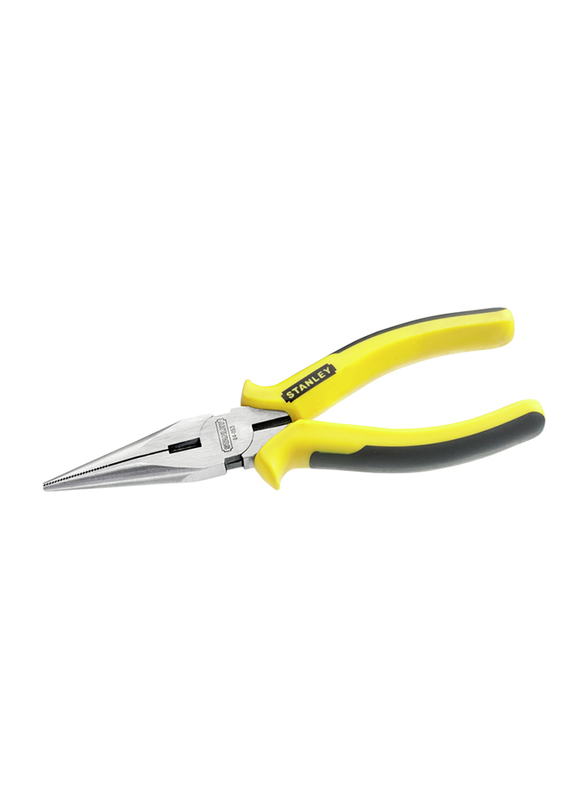 

Stanley 150mm Bimaterial Straight Long-Nosed Plier, 0-84-053, Yellow/Black