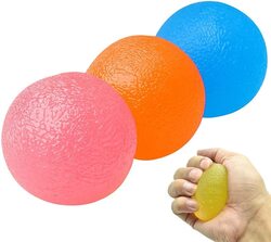 Marshal Fitness Hand Therapy Squeeze Exercise Stress Balls, 3 Pieces, Multicolour
