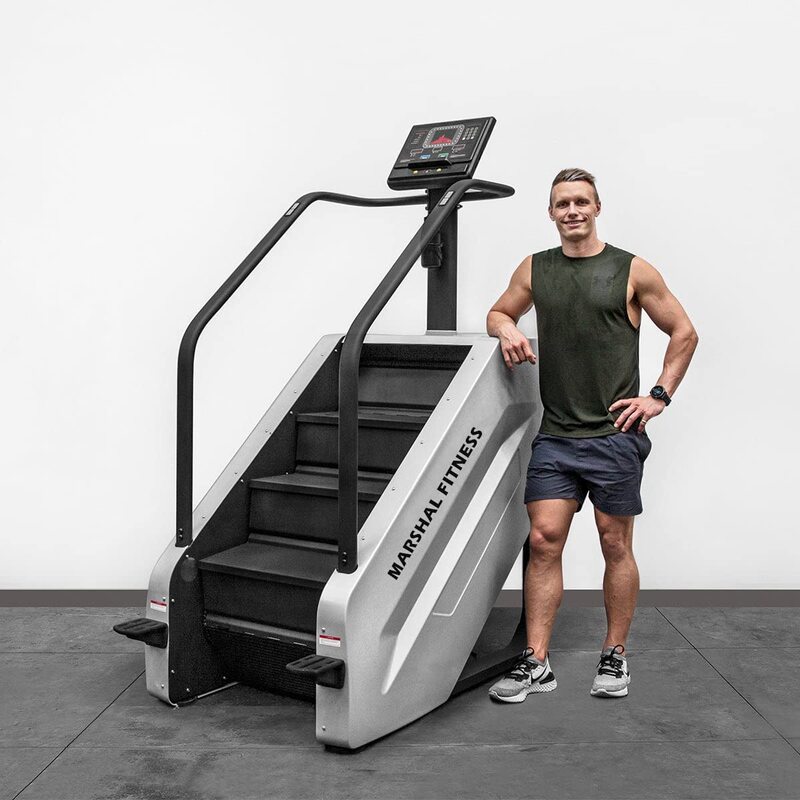 

Marshal Fitness Step Mill Commercial Cardio Workout Exercise Stair Machine, Black/White