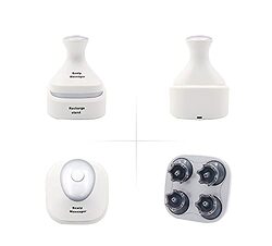 Marshal Fitness Electric Waterproof Scalp Head Massager, MF-0409, One Size, White