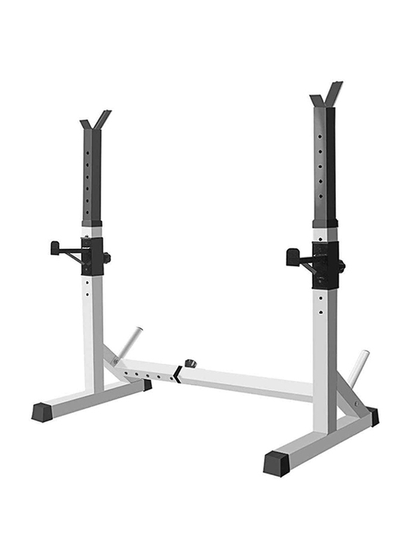 Marshal Fitness Barbell Rack Stand, White/Grey