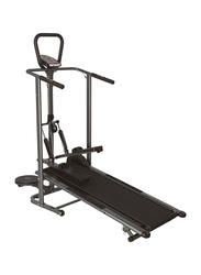 Marshal Fitness Manual Treadmill with Stepper and Twister, BX-408, Black