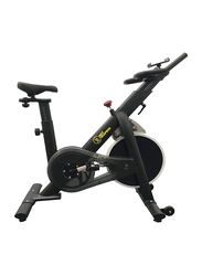 Marshal Fitness Fully Adjustable Resistance Indoor Cycling Exercise Bike for Home Cardio Workout Spinning Bike with Meter, Black