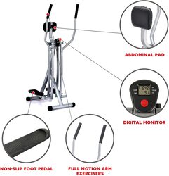 Marshal Fitness Elliptical Cardio Air Walker, Silver
