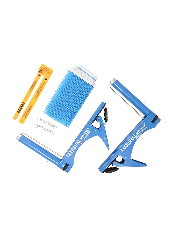 Marshal Fitness Table Tennis Net and Post Set, Blue