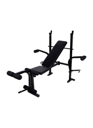 Marshal Fitness Adjustable Multifunctional Foldable Weight Lifting Bench Home Gym, Black