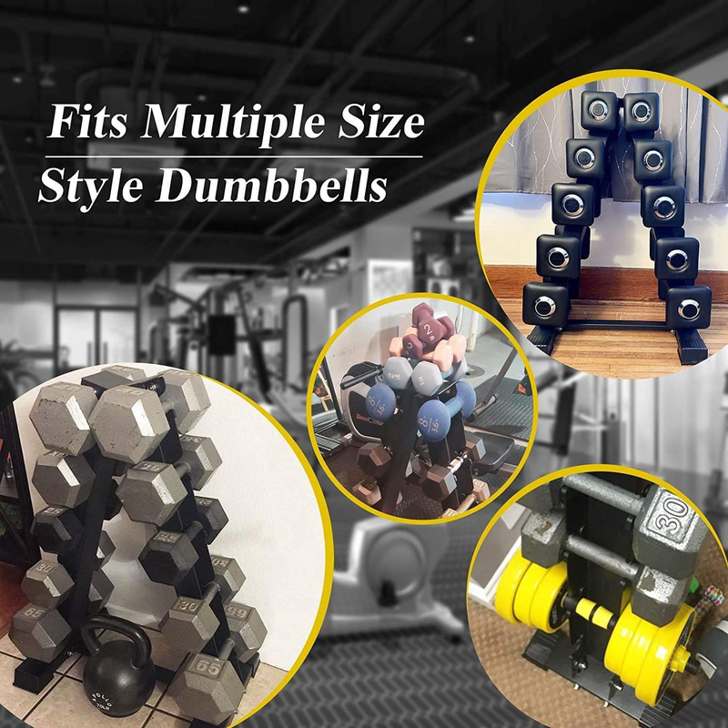 Marshal Fitness 10 Pair Dumbbell Holder, Black