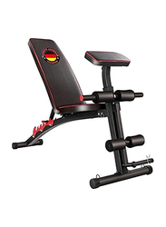 Marshal Fitness Multipurpose Sit Up Fitness Exercise Bench, MFDS-S056, Black