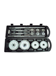 York Fitness Dumbbell Set, 50KG, Silver
