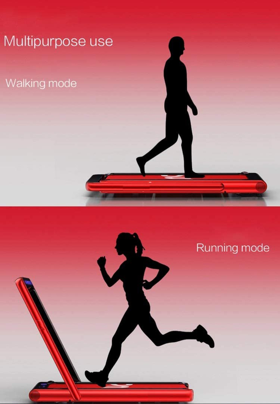 Marshal Fitness 2-in-1 Under Desk Treadmill with Remote Control and Bluetooth Speaker, MF-129, Red