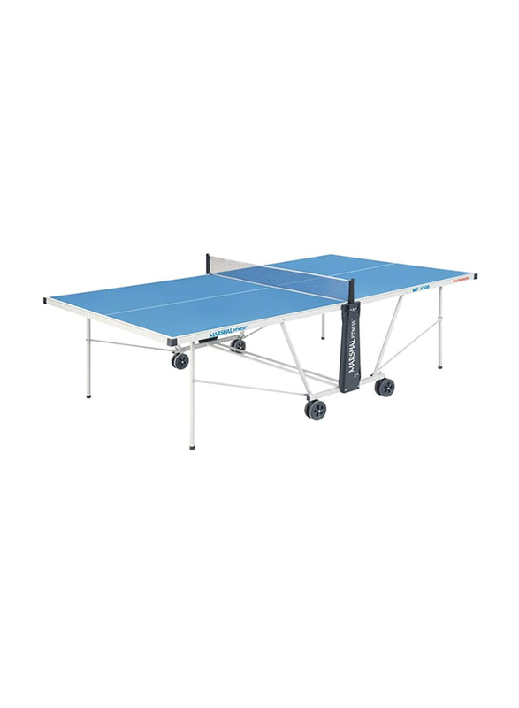 Marshal Fitness Foldable Outdoor Table Tennis Table, MF-1300, Blue