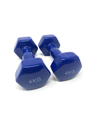 Marshal Fitness Deluxe Vinyl Dumbbells Set, 2 x 4KG, Blue