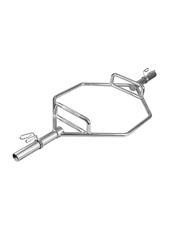 Marshal Fitness Olympic Hex Trap Deadlift Bar, Silver