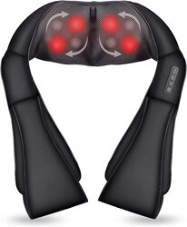 Marshal Fitness Back and Neck Massager with Heat Function, Mf-0422, Black