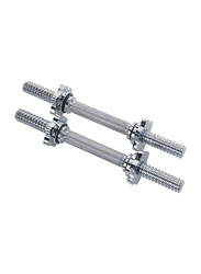Marshal Fitness Dumbbell Weight Bar Set, 2 x 14 inch, Chrome