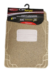 Autoplus Coil Floor Mat Set, Beige, 4 Pieces