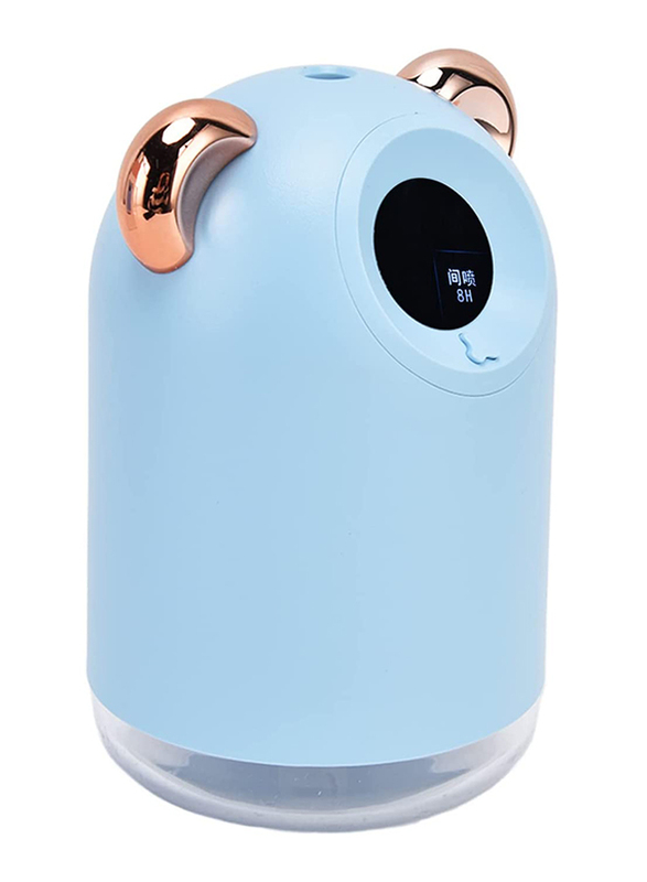 Entatial USB Humidifier, Rechargeable Soothing Mist Cute Shape Humidifier with Night Light, 220ml, Blue