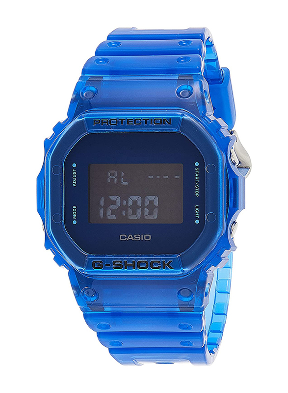 

Casio G-Shock Digital Quartz Watch for Men with Resin Band, Water Resistant, DW-5600SB-2DR (G1003), Grey/Blue