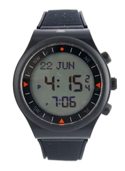 Al-Harameen Sport Azan Digital Unisex Watch with Rubber Band, Water Resistant, HA6506, Black