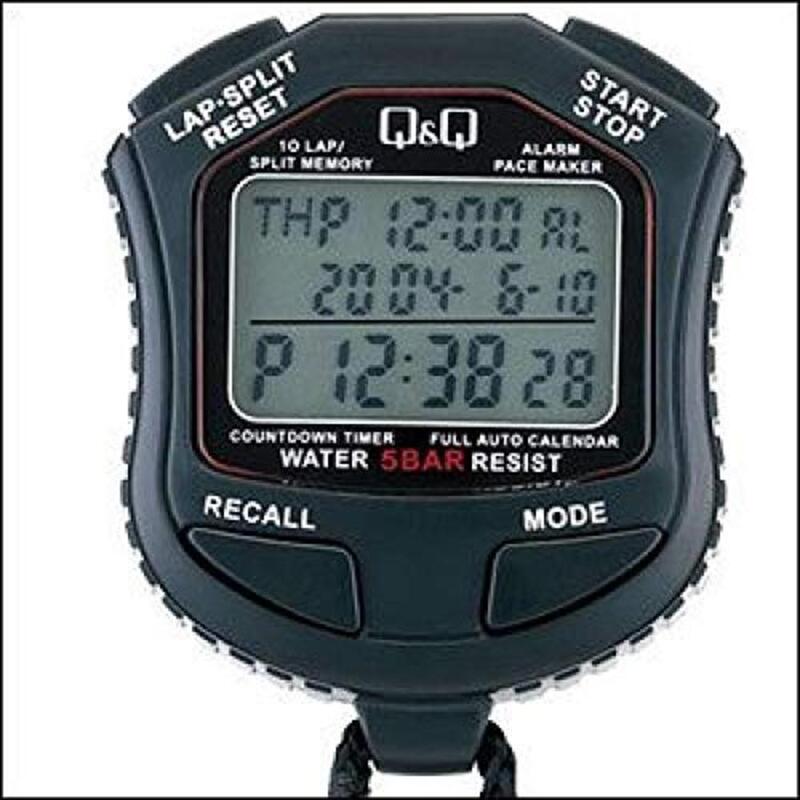 

Q&Q HS45 Stop Watch, Black