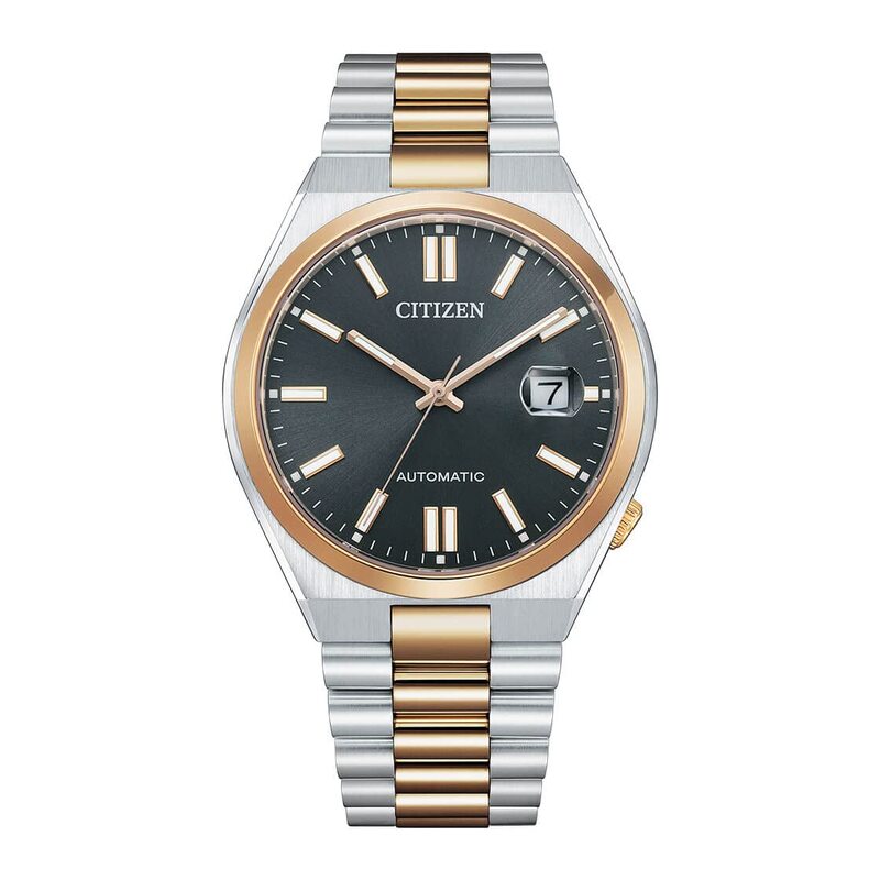 

Citizen Analog Watch for Men with Stainless Steel Band, Water Resistant, NJ0154-80H, Black-Silver/Gold