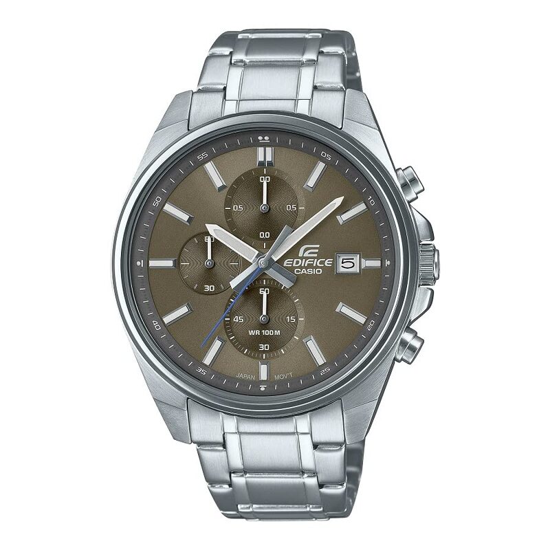 

Casio Edifice Analog Watch for Men with Stainless Steel Band, Water Resistant, EFV-610D-5CVUDF, Brown-Silver