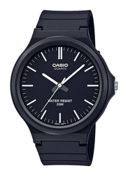 Casio Core Analog Quartz Watch for Men with Resin Band, Splash Resistant, MW-240-1EVDF, Black