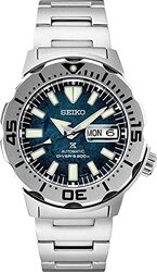 Seiko Prospex Analog Watch for Men with Stainless Steel Band, Water Resistant, SRPH75J1, Silver-Blue