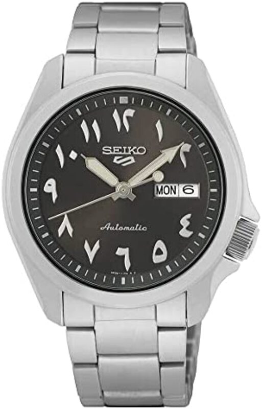 

Seiko Analog Watch for Men with Stainless Steel Band, Water Resistant, SRPH47K1, Silver-Black