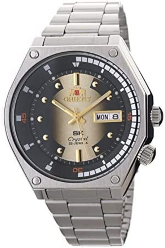

Orient Analog Watch for Men, Water Resistant, RA-AA0B01 G, Silver-Black