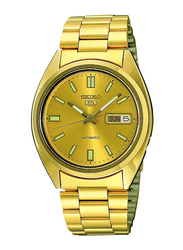 Seiko Analog Watch for Men with Stainless Steel Band, Water Resistant, SNXS80, Gold