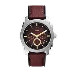 Fossil Analog Watch for Men with Stainless Steel Band, Chronograph, FS5884, Red-Red
