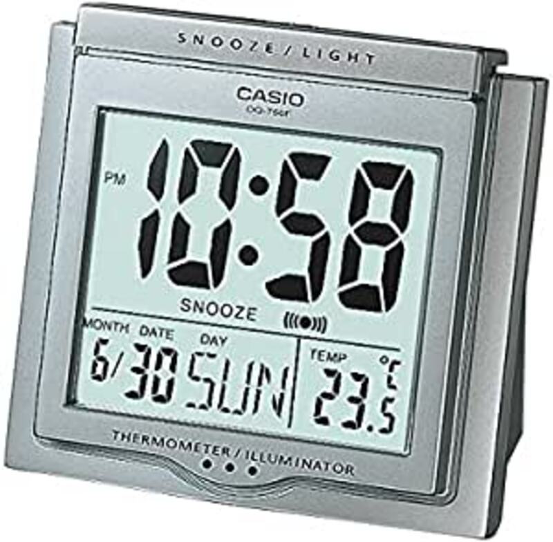 

Casio Alarm Clock, DQ-750F-8DF, Silver