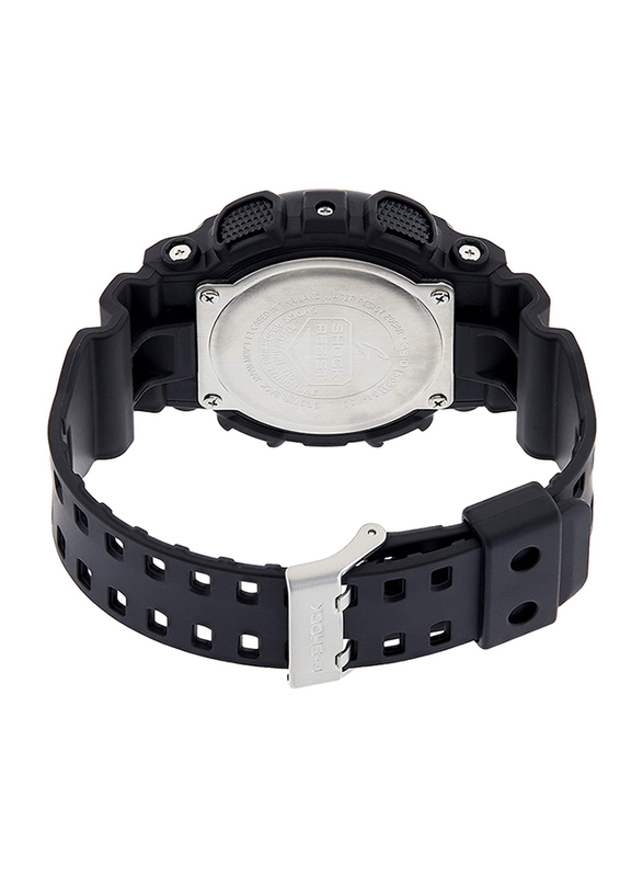 Casio G-Shock Analog/Digital Quartz Watch for Men with Resin Band, Water Resistant, GA-100-1A1DR, Black