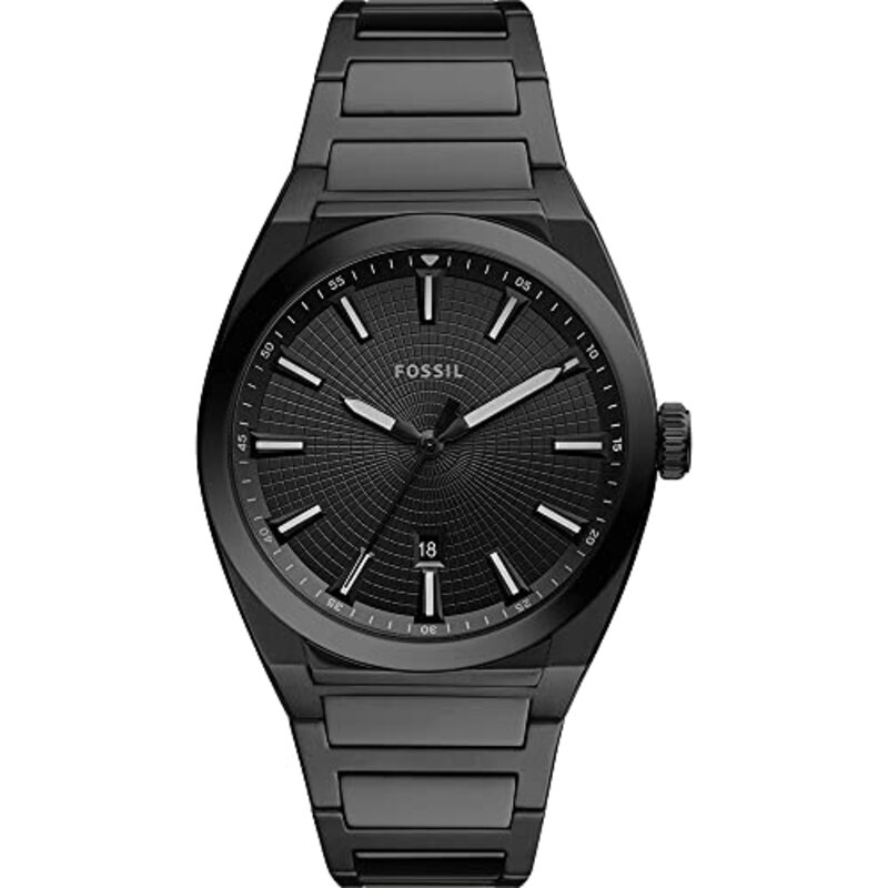 

Fossil Analog Watch for Men with Stainless Steel Band, FS5824, Black-Black