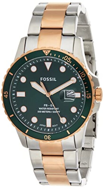 

Fossil Analog Watch for Men with Stainless Steel Band, FS5743, Multicolour-Green