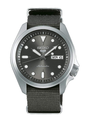 Seiko 5 Sports Automatic Analog Watch for Men with Nylon Band, Water Resistant, SRPE61K1, Sunray Grey