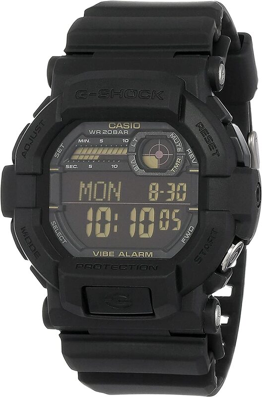 

Casio G-Shock Digital Watch for Men with Plastic Band, Water Resistant, GD-350-1BDR, Black