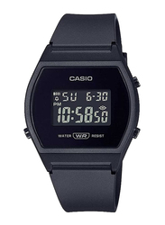 Casio Digital Watch for Women with Rubber Band, Water Resistant, LW-204-1BDF, Black