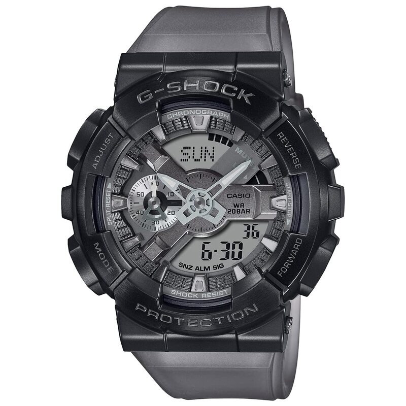 

Casio G-Shock Analog + Digital Watch for Men with Resin Band, Water Resistant, GM-110MF-1ADR, Black-Black
