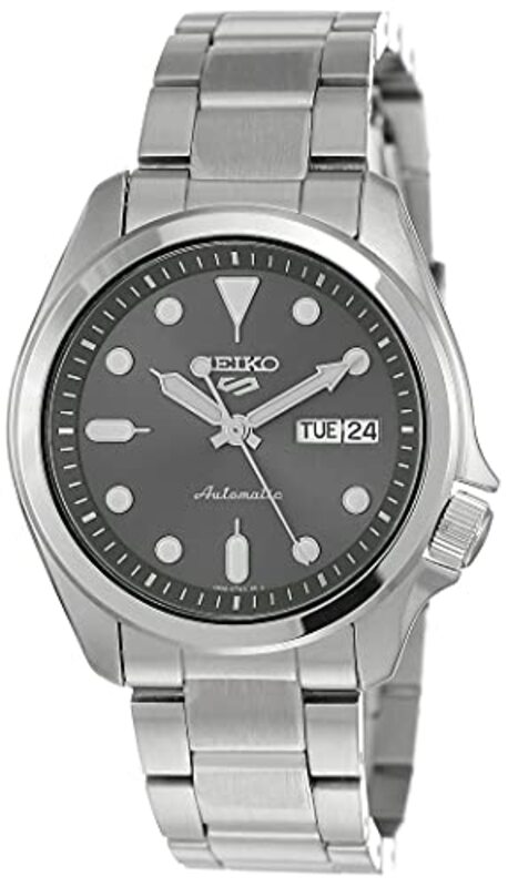 Seiko Analog Watch for Men with Stainless Steel Band, SRPE51K1, Silver-Grey